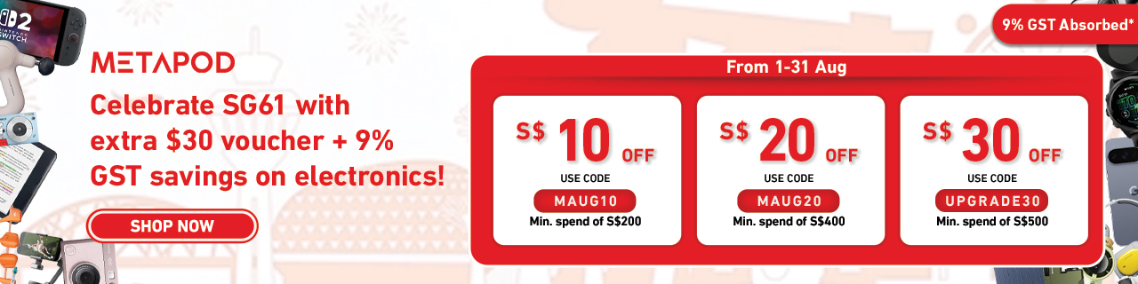 Enjoy up to SGD30 off Metapod products