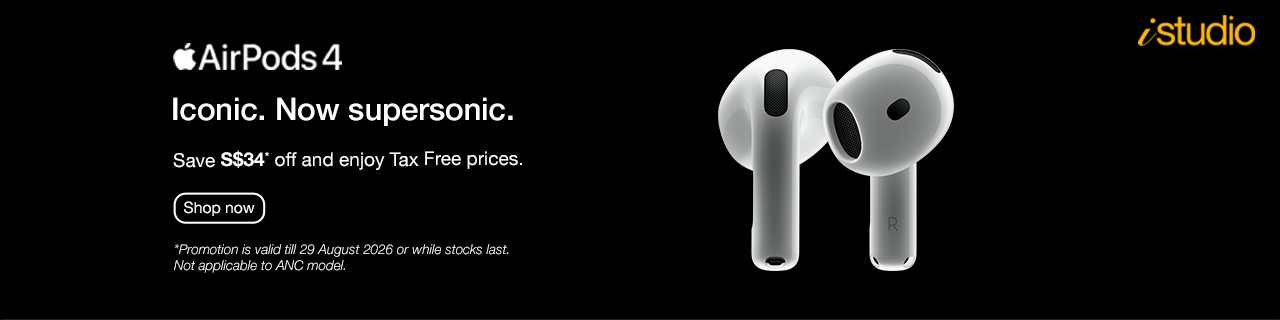 Enjoy up to SGD34 savings on Airpods 4