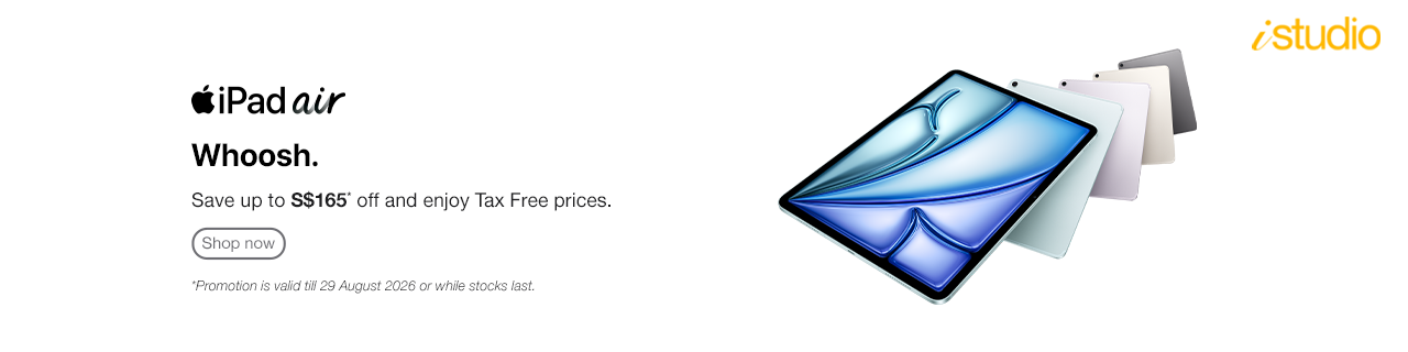 Enjoy up to SGD165 savings on iPad Air