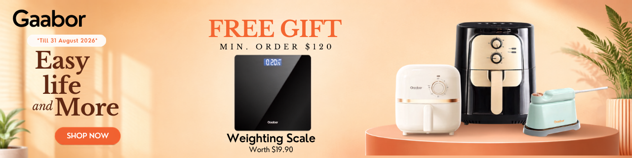 Receive free gift worth SGD19.90 when you spend SGD120 on Gaabor products