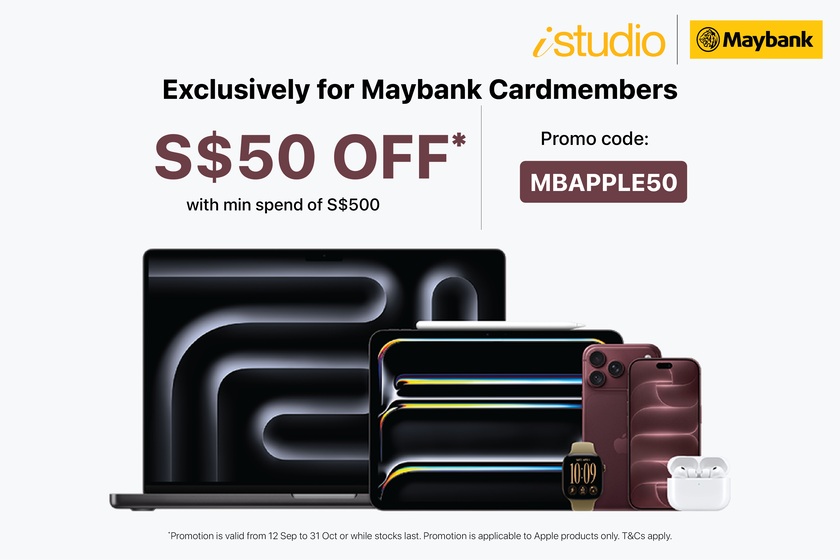 Maybank Exclusive - Enjoy SGD50 off Apple products only
