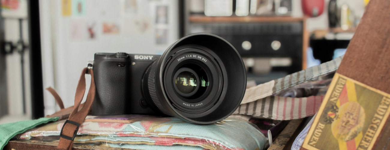 Sony camera in a trunk